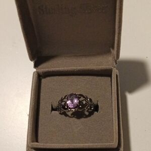 Sterling Silver Genuine Ruby Ring In Gift Box Size 8